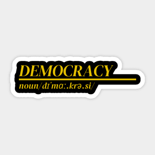 Word Democracy Sticker